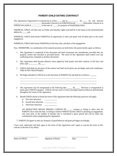 daughter dating contract